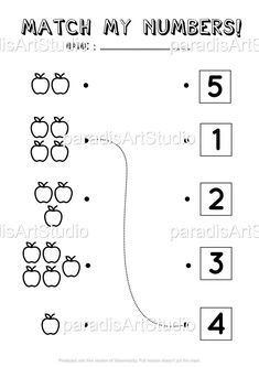 an apple number line worksheet for kids