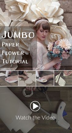 the video shows how to make paper flower bouquets for your wedding ceremony or special event