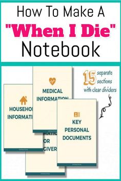 Trust Planning, Advanced Directives, Organize Important Documents, Document Checklist, Final Wishes, Household Notebook, Organize Life