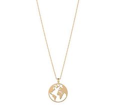 Flaunt your wanderlust with this eye-catching pendant shaped like a globe in brilliant 10K gold. From NJO Designs. Yellow Gold Pendant Jewelry For Travel, Yellow Gold Pendant Necklaces For Travel, Gold World Map, A Globe, Map Pendant, 10k Gold, Spring Rings, World Map, Globe