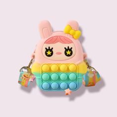 This beautiful pop-it fidget princess croosbody bag is made with beautiful colors to attract the children attention. The pop it is very light, to make a pop sound making fun for children to relieve anxiety and stress. It is perfect for children wirh ADHD and ADD .This lttle bag is designed with adjustable shoulder straps to make it easy and comfortable to carry. ATTENTION: Children should play under the supervision of an adult. Product Details: Material: Silicon bubble. Eco friendly material. St Colors For Children, It Bag, Pop It, Coloring For Kids, Cool Things To Make, Shoulder Straps, Beautiful Colors, Coin Purse, Bubbles