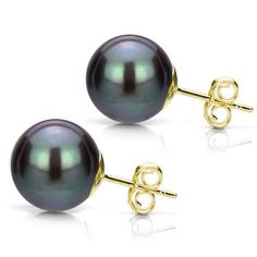 8mm Black Pearl Earrings are extremely rare, The Tahitian pearl earrings are known for having the best iridescent effect on the black pearls. Handmade by our skilled pearl specialist, who gathered these ancient pearls from the bottom of an oasis within a dark cave. Handmade using solid yellow gold to secure the precious pearl and allow comfort to the ear for wearing For more beautiful gemstone earrings, click here: https://www.etsy.com/shop/GopalsJewelry?ref=hdr_shop_menu Pearls symbolize wisdom Pink Pearl Earrings, Tahitian Pearl Earrings, Black Pearl Earrings, Black Freshwater Pearls, Classic Earrings, Sam's Club, Pearl Types, Akoya Pearls, Tahitian Pearls