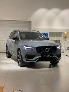 the volvo car is on display at the showroom