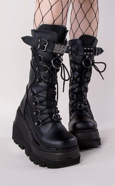 Demonia Boots, Leather Platform Boots, Alternative Shoes, Goth Shoes, Goth Boots, Goth Outfit, Gothic Boots, Demonia Shoes, Gothic Shoes