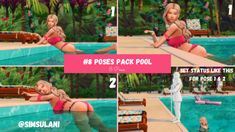 Pool Reference, Ts4 Pool Cc, Pool Poses Challenge, Sims 4 Functional Pool Cc, Sims 4 Children