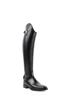 secchiari-classic-dress-boots-ss-101-elastic-black-full Elegant Leather Sole Knee-high Boots For Riding, Luxury Calf Leather Riding Boots, Luxury Riding Boots With Leather Sole, Calf Leather Riding Boots With Leather Lining, Classic Knee-high Boots With Leather Sole For Riding, Classic Riding Boots With Leather Sole, Wellington Florida, Dress Boots, Show Jumping