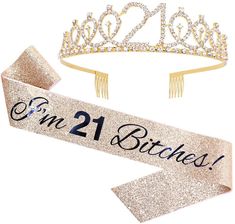 21st Birthday Crown, 21st Birthday Checklist, Gold Birthday Party Decorations, 21st Birthday Outfits