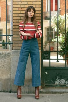 Groovy Outfits, 70s Inspired Outfits, 70’s Fashion, Look Retro, Cooler Look, Teacher Outfits