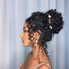 Hairstyle For Curly Hair Wedding, Up Do Curly Hairstyles Wedding, Hairstyles Wedding Curly Hair, Hairstyle Curly Hair Wedding, Curly Hair Wedding Styles Naturally Updo, Prom Hair Curly Hair Natural Curls, Black Curly Hair Wedding Styles, Wedding Hairstyles For Naturally Curly Hair, Wedding Hairstyles For Long Curly Hair Natural Curls