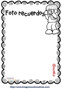 a photo frame with the words fotoreceros in spanish and an image of a