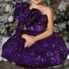 Brand New. Never Worn. Fits 6/7 Big Sister Kit, Purple Sequin Dress, Big Sister, Kids' Dresses, Sequin Dress, Color Purple, Colorful Dresses, Sequin, Kids Fashion