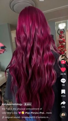 Red Magenta Hair, Mahogany Hair, Wine Hair, Red Hair Inspo, Haircuts Straight Hair, Auburn Hair