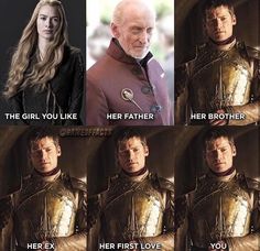 the many faces of game of thrones characters in different stages of their life, from one man to another