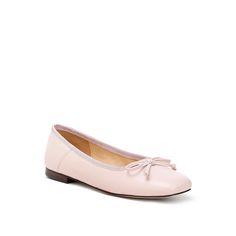 Made from soft genuine leather, these squared-toe ballerinas are all things cute and pretty! They come with a delicate bow on the vamp and can perfectly complement your summer dresses, boyfriend jeans and casual tops.  Type : Ballerinas Upper material: Genuine Leather Outer sole: Rubber Heel Height: 1 cm/0. 39 inches Closed Square Toe Flat Heels Bow Embellishment Detail Light Cushion Insole RCSH4890 Use a soft, damp cloth to clean stains, dust or dirt. When not in use, store items in a box or a Pink Bow Flats, Feminine Ballet Flats For Spring, Feminine Fitted Ballet Flats With Round Toe, Elegant Spring Ballet Flats With Bow, Pink Ballet Flats With Bow For Spring, Classic Pink Ballet Flats With Round Toe, Pink Spring Ballet Flats With Bow, Pink Bow Ballet Flats For Spring, Classic Pink Round Toe Ballet Flats