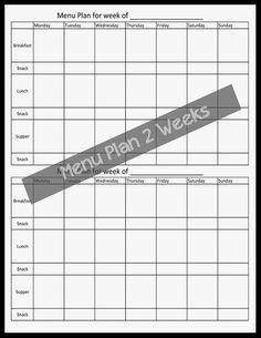 Printables Menu Planning Printable, Free Printable Menu, Menu Planner Printable, Trim Healthy Mama Plan, Menu Planner, Printable Menu, Menu Planners, Menu Plan, Good Day Song