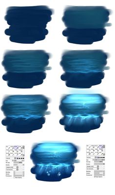 some blue water is shown in this graphic art workflowing process, and it's very easy to use