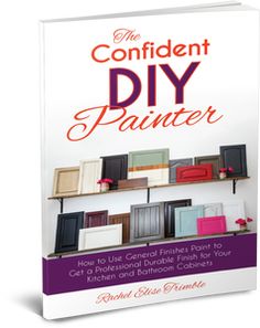 the confident diy painter book is open to show it's shelves and drawers