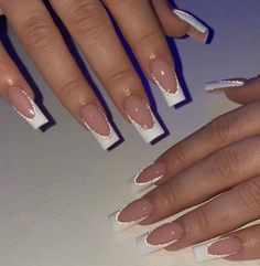 French Tip Acrylic Nails, Classy Acrylic Nails, Short Square Acrylic Nails, Unique Acrylic Nails