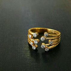 Vanku Rings Gold, Signity Ring, Jwellary Design, Modern Gold Ring, Gold Ring With Diamond, Beautiful Gold Rings, Gold Jewelry Stores, Fantasy Closet