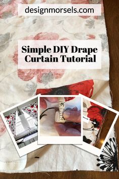 Simple DIY Drape Curtain Tutorial Drape Curtains, Diy Drapes, Curtain Tutorial, Simple Curtains, Small Bath, Custom Curtains, Learn To Sew, Drapes Curtains