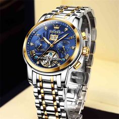 ⌚ Men's Wrist Watches: Unique blue skeleton machine design. With diamonds and Roman numerals as hour markers, its exquisite multifunction dial has a luminous function. Dates are automatically updated, allowing you to enjoy the classy business mens watches charm. SPECIFICATIONS Watch Material Stainless Steel Movement Type Self-winding/Automatic Dial Diameter 41 MM Dial Thickness 13 MM Band Width 20 MM Band Length 220 MM Watch Weight 152 g Waterproof Level3 3ATM Elegant Blue Chronograph Watch With Skeleton Dial, Elegant Blue Skeleton Dial Watch, Blue Chronograph Watch With Skeleton Dial For Formal Occasions, Formal Blue Chronograph Watch With Skeleton Dial, Elegant Blue Watch With Skeleton Dial, Elegant Blue Chronograph Watch With Metal Dial, Mechanical Watch Men, Tourbillon Watch, Necklace Top