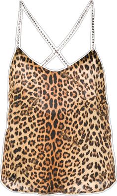 Silk Tank Top, Silk Tank, Philipp Plein, Silk Printing, Leopard Print, Tank Top, Silk, Tank Tops