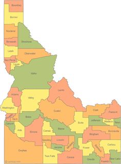 a map of the state of illinois with all states and their respective countys highlighted