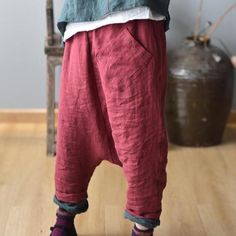 There is nothing more stylish and comfortable than oversized harem pants. They are flowy, loose, wide, and super casual. The full-length leg and the baggy style allow easy movement and the front pocket is super convenient. Appropriate for warm days and nights, these harem pants will easily pair with different shirts and footwear. Specifications Fabric: Linen Length: Full Length Style: Casual Zen Fit: Loose Fit Fabric Type: Broadcloth Closure: Elastic Waist Pattern: Solid Waist: Mid Waisted Front Overalls 90s, Overalls Plus Size, Instagram Dress, Hippie Pants, Baggy Style, Hippie Dresses, Baggy Pant, Nothing More, Tank Top Camisole