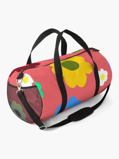 "Y2K Spring Flowers Pattern" Duffle Bag by DiaShaaa | Redbubble Y2k Spring, Flower Pattern Design, Flowers Pattern, Work Travel, Bag Travel, Drawstring Bag, Spring Flowers, Flower Patterns