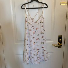 Nwt Abercrombie & Fitch White Floral Sundress - M - Never Worn, Tags Still On! White Floral Print Sundress For Daywear, White Flowy Floral Dress For Daywear, White Floral Sundress, Abercrombie And Fitch Dresses, Floral Sundress, Abercrombie Fitch, Sundress, Pink White, Mini Dress