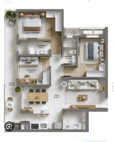 an apartment floor plan with two bedroom and one bathroom