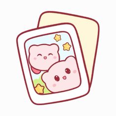 two little pigs in a frame with stars on them