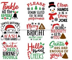 christmas svt files for cricut, silhouettes and other cutting machine designs