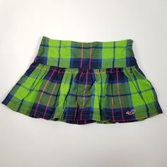 The Skirt Is New With Tags And Has No Issues Waist Laying Flat: 15.5" Length: 13.5" N25 Casual Tennis Skirt For School, School Fitted Tiered Skirt, Green Mini Skirt For School In Summer, Green Mini Skirt For Summer School, Casual Stretch Skirt For School, Casual Green Skort (shorts With Skirt Shape), Green Casual Skort (shorts Skirt), Casual Lined Mini Skirt For School, Casual Short Mini Skirt For School