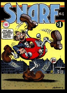 an old comic book cover with a cartoon character riding a skateboard in the air