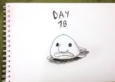 a drawing of a cartoon character with the words'day 19'written on it