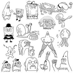 Cartoon Tattoo Ideas Sketches, Spooky Cartoon Tattoos, Tattoo Stencils Cartoon, Flash Art Tattoo Simple Cute, Funny Cartoon Tattoo Ideas, Mini Filler Tattoo, Cartoon Character Tattoo Design, Easy Patterns To Draw Doodles, Funny Flash Tattoo Ideas