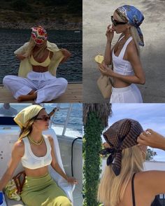 Colombia Outfits, Head Scarf Outfit, Beachy Outfits, European Summer Outfits, Europe Outfits, Estilo Hippie, Vacay Outfits, Scarf Outfit, Italy Outfits