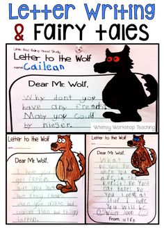 the letter writing and fairy tales worksheet for children to learn how to write