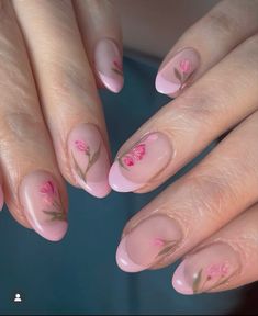 Tulip Nails, Soft Pink Nails, Pink Nail Art Designs, Pink Nail Art, Soft Nails, Nails French, Dream Nails, Chrome Nails