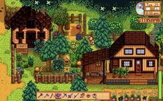 the game's screenshot shows an old - fashioned village with lots of trees and houses