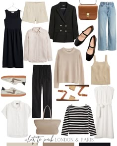 packing list: Paris & London! What To Pack For London, List Inspiration, Packing Lists, Paris London, Fall Capsule Wardrobe, Minimalist Wardrobe, Travel Wardrobe, What To Pack