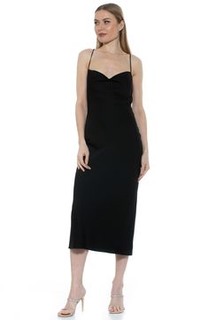 With a draped cowl neck and adjustable back-tie closure, this midi dress is made of soft, satin-like fabric for a luxurious feel. Adjustable back tie closure Cowl neck 100% polyester Machine wash, tumble dry Imported Cowl Neck Midi Dress, Cowl Neck, Dresses For Sale, Slip Dress, Size 12, On Sale, Midi Dress, Nordstrom, Satin