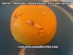 an orange is sitting on top of a black plate with the words perfect pressure cooker kefi easy way