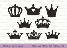 crown cut files for silhouettes and cricut designs are available in various sizes