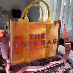 Start Off The New Year With A New Bag Colorful Marc Jacobs Tote Bag Never Used Still Has Tags Length: 13in Height: 10.75in Adjustable Strap Interior Pockets Marc Jacobs Tote Bag, Bags Marc Jacobs, Mesh Tote Bag, Aesthetic Bags, Marc Jacobs Tote, The Medium, The Tote Bag, Medium Tote, Mesh Bag