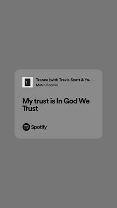 the text reads, my trust is in god we trust