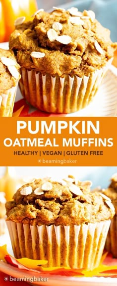 healthy pumpkin oat muffins vg