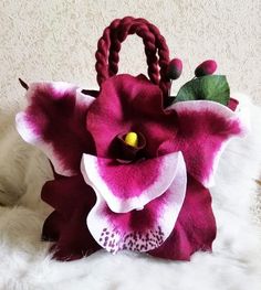 "\"Large women's bag, Felted flower, Felted hand bag, Anniversary gifts for wife, Felt orchid bag, Felt flower bag, Hand bag for women, Flowers bag, Designer bag, Large bag Felted, Vegan bag, Big bag, Flower bag\" Made-to-order item! Processing time is 1-2 weeks! Free shipping worldwide! I'm in love with creating this unique purses. All my bags are completely handmade by wet felting technique. I use only finest Italian or Germany merino wool, soap, water and hands (my hands) to create this small Gift Tote Evening Bag With Handles, Pink Flower-shaped Shoulder Bag As A Gift, Pink Flower-shaped Shoulder Bag As Gift, Pink Flower-shaped Shoulder Bag For Gifts, Elegant Flower Shaped Shoulder Bag For Daily Use, Elegant Flower-shaped Shoulder Bag For Daily Use, Red Flower-shaped Bags For Gifts, Elegant Handmade Flower-shaped Bag, Felt Orchid