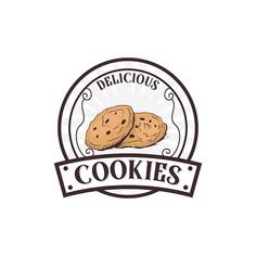 the logo for delicious cookies is shown